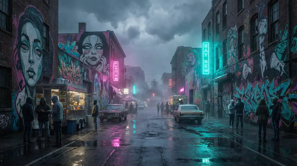 白芸秦书记 - 雨夜壁画街